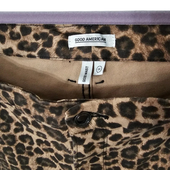Good American Cheetah Animal Print High Waist Skinny Jeans NWOT - Picture 4 of 8